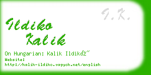 ildiko kalik business card